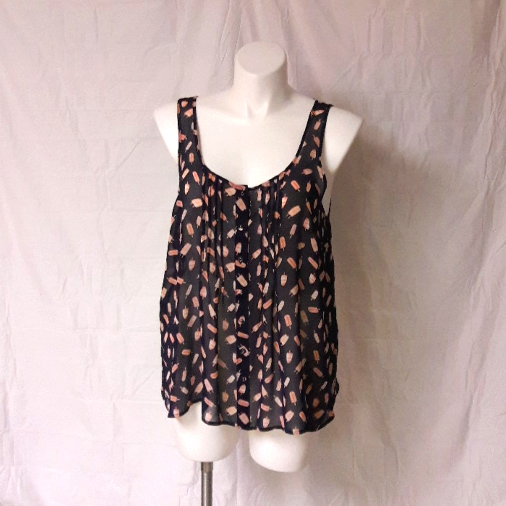 TORRID flowy, sheer tank with Popsicles, SZ Plus 1
